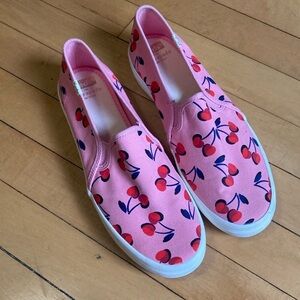 Kate Spade for Keds Cherry Slip On Pink Sneakers